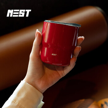 巢里便携咖啡杯304不锈钢户外随行外带露营迷你雪糕冰杯家居馆红