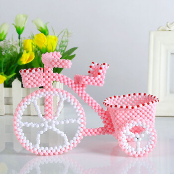 串珠手工diy编织创意家居装饰单车收纳时尚工艺品散珠制作材料包 单车