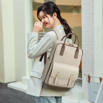 高尔夫（GOLF）双肩包女14/15英寸笔记本电脑包苹果华为大学生书包出差旅行背包