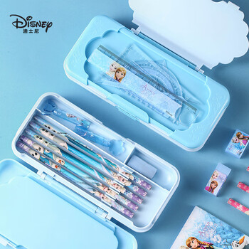 迪士尼(Disney)小学生笔盒 3层大容量文具盒 甜美多功能铅笔盒女孩幼儿园学习用品收纳 艾莎公主P88103 迪士尼(Disney)小学生笔盒 3层大容量文具盒 甜美多功能铅笔盒女孩幼儿园学习用品收纳 艾莎公主P88103