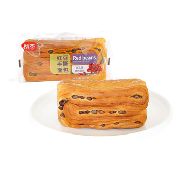 桃李【新品上市】红豆手撕面包140g怀旧零食 4袋装