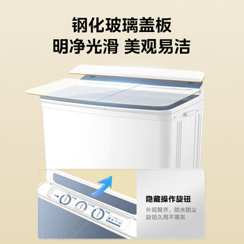 美的（Midea）洗衣机半自动双桶 MP12V888 半自动洗衣机12公斤大容量 双缸双桶洗衣机 