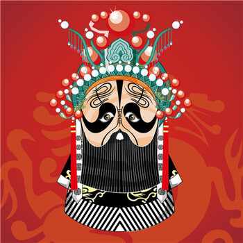 画挂画卡通画儿童q版京剧戏剧脸谱墙画火锅店餐厅壁画sn2595 23-项羽