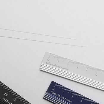 国誉（KOKUYO）都市印象学生高考铝制直尺（18cm）190×20.6×5mm深蓝 1个装 WSG-CLU18DB