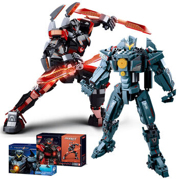 乐高积木复仇流浪者机器人机甲模型环太平洋男孩益_智拼装玩具生日