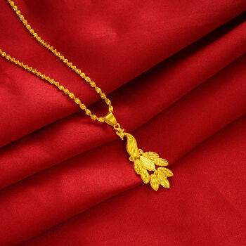 爱迪尔珠宝越南沙金孔雀首饰套装久不掉色仿真黄金时尚新娘饰品镀24金