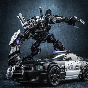 bbv变形玩具汽车金刚5擎天柱模型大黄蜂机器人男孩儿童合金4 警车路障