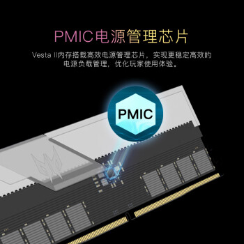 宏碁掠夺者（PREDATOR）32G(16G×2)套装 DDR5 6800频率 台式机内存条 Vesta II 炫光星舰RGB灯条(C32) 石耀黑 AI电脑配件