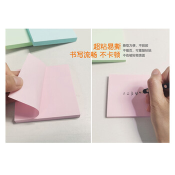 N次贴(STICKN)4本装超粘便利贴报事贴/便条纸/便签纸/便签本76*76mm360张 荧光四色31098-J4