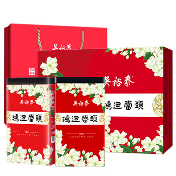 吴裕泰茶叶茉莉花茶 鸿运当头360g 浓香特种 老字号 茶叶送礼茶礼盒