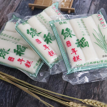 哺食旺浙江宁波特产慈城水磨年糕绿稻手工打糕甜辣炒新大米年糕真空