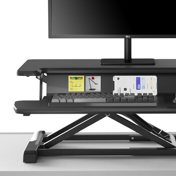 Brateck北弧 升降台式电脑桌 站立办公升降台 气动升降台小型 显示器增高架支架台子 武士黑 Brateck北弧 升降台式电脑桌 站立办公升降台 气动升降台小型 显示器增高架支架台子 武士黑