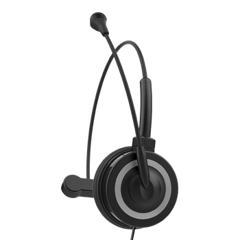 电音BH69 话务耳机头戴式电脑耳机商务办公呼叫中心电销客服耳麦录音网课英语学习单耳黑色双插头