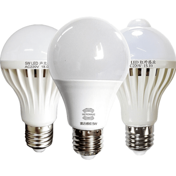 灯饰照明 led灯源 查百福 感应灯泡人来亮人走灭声控光控雷达人体感应