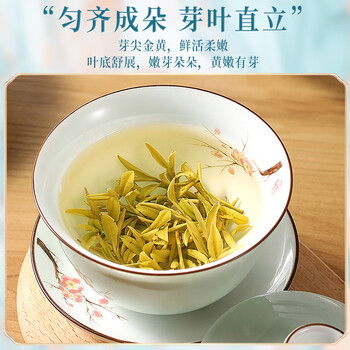 新旭堂茶叶绿茶安吉黄金芽白茶新茶特级礼盒装节日送长辈礼品200g