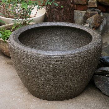 梓权荷花缸 户外水缸鱼缸大缸陶瓷鱼缸水缸养鱼阳台睡莲荷花缸室外庭