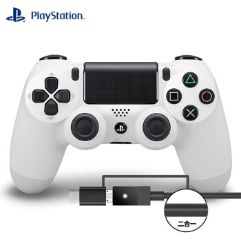 索尼 Sony Ps5国行手柄playstation Dualsense无线游戏手柄ps4原装手柄 冰河白 Pc连接线 图片价格品牌报价 京东