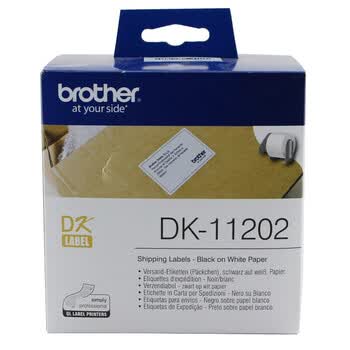 兄弟 DK-11202 标签带62mm*100mm白底/黑字(纸质300张)热敏标签打印纸不干