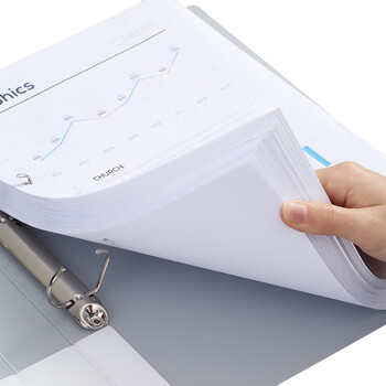 齐心(Comix)两孔夹文件夹 2孔文件夹活页打孔A4文件夹 D型二孔 1只装25mm A4 透明A5625