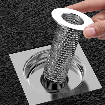 雅高不锈钢地漏网防头发下水道面盆防堵垃圾网罩地漏芯滤网2个装长+短 雅高不锈钢地漏网防头发下水道面盆防堵垃圾网罩地漏芯滤网2个装长+短