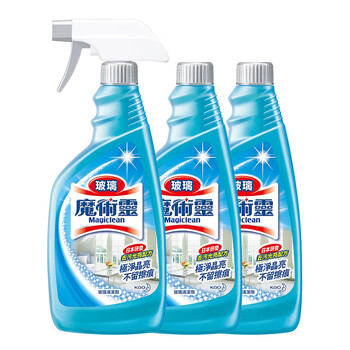 花王（KAO）擦玻璃清洁剂500ml*3 浴室清洗剂神器汽车窗镜子面水垢不留水痕