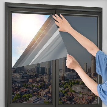 玻璃贴纸防窥视全遮光神器窗户贴纸防走光防晒隔热遮阳门窗贴膜太阳膜