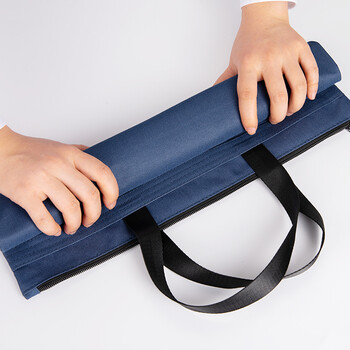 齐心(Comix) 双层手提事务包/拉链袋 蓝 A8158