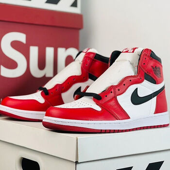 1 乔1 芝加哥 鞋 中帮 潮流 红色 36