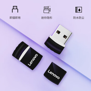 联想（Lenovo）32GB USB2.0 U盘 SX7车载办公投标迷你u盘 优盘黑色