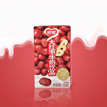 银鹭鹭大红枣牛奶盒佳选早餐奶6盒装