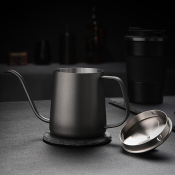 CLITON 304不锈钢手冲咖啡壶 旅行办公家用挂耳咖啡长嘴壶细口壶带盖 CLITON 304不锈钢手冲咖啡壶 旅行办公家用挂耳咖啡长嘴壶细口壶带盖