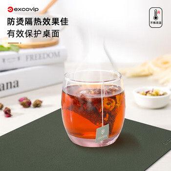 宜适酷（EXCO）绿+灰双面皮质鼠标垫大号笔记本电脑办公防水皮革游戏硬质电竞桌垫0147