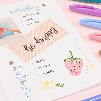 派通(Pentel)彩色软头秀丽笔 弹性笔尖水性笔Touch手帐书信贺卡用 SES15C梅紫色 派通(Pentel)彩色软头秀丽笔 弹性笔尖水性笔Touch手帐书信贺卡用 SES15C梅紫色