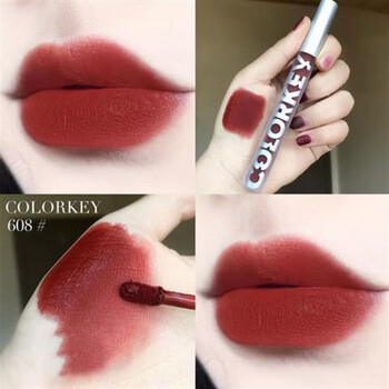 key唇釉女柯拉琪口红哆啦a梦联名限定款705克拉琪608丝绒r608焦糖棕