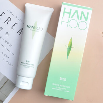 韩后氨基酸洗面奶 优肌茶蕊亮肌洁面乳100g深层清洁补水卸妆不紧绷