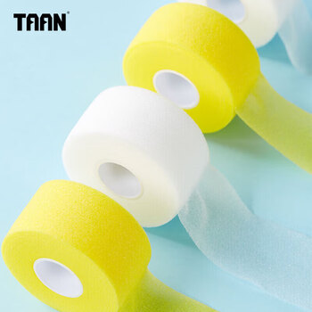 TAAN泰昂羽毛球缓震膜手胶打底膜网球拍柄减震膜缓冲膜黄色2个装