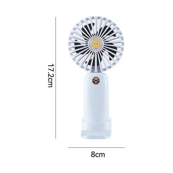 金蝶（kingdee）手持小风扇usb电风扇桌面床上充电静音 便携迷你大风力婴儿风扇厕所办公室宿舍 皓月白