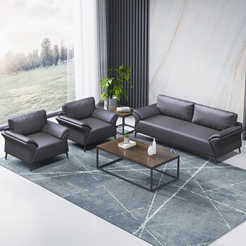 薇泰办公沙发茶几皮质沙发商务会客接待洽谈室沙发 三人位【牛皮】 薇泰办公沙发茶几皮质沙发商务会客接待洽谈室沙发 三人位【牛皮】