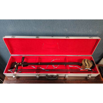 山东特产高档专业黑檀木坠琴花梨红木坠胡坠子高档琴盒黑檀木坠琴高档