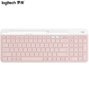罗技（Logitech）时尚系列 K580 键盘 蓝牙键盘 办公键盘 无线键盘 便携超薄键盘 笔记本键盘 平板键盘  茱萸粉