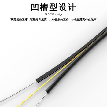 SK-LINK 单模双芯光纤皮线 室外2芯3钢丝成品光纤线尾纤免熔接户外低烟无卤 300米SC接头SWGL2SM-300M(SC)