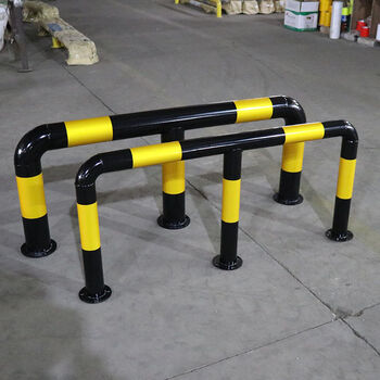 加油站防撞柱m型加油站钢管加厚护栏加固防撞停车位u型桩隔离警示道路