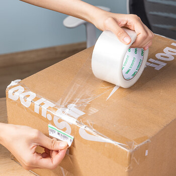 得力（deli）【高性价比箱装胶带】高品质高透明封箱胶带打包胶带 60mm*100y*45um(91.4m/卷) 24卷/箱 33301