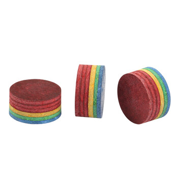 捍升台球杆皮头 多层彩虹皮头桌球杆皮头美式台球杆黑八皮头10mm 5粒