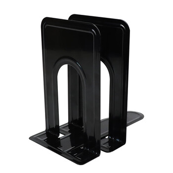 得印7.5英寸(高19cm)金属铁书立架3563学生书立夹 课桌书架夹挡书板办公用品黑色2片/付