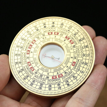 实心纯铜罗盘风水盘高精度随身携带迷你小号三寸二寸8寸八寸六寸全自动奇门遁甲大八卦正品三元三合综合盘 金面实心【纯铜】【二寸雕刻款】【图片 价格 ...