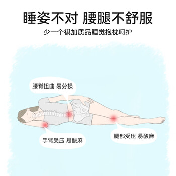 祺加质品（CHECA GOODS）睡觉抱枕夹腿床上沙发靠枕长条抱枕女生成人孕妇抱枕玩偶侧睡抱枕