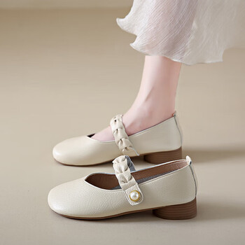 回力四季2024年最新款网红爆款单鞋女真皮复古玛丽珍女鞋夏季软底舒适