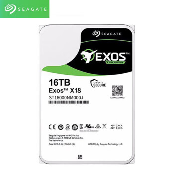 希捷(Seagate)企业级硬盘16TB 256MB 7200RPM SATA接口 希捷银河 ST16000NM000J