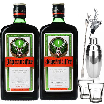 月亮谷德国洋酒jagerneister野格圣鹿力娇酒利口酒35度 700ml*2瓶
